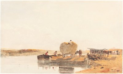 リンカーン近くのフォス堤防の夕べ 作： Peter de Wint