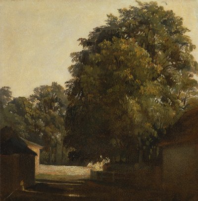 栗の木のある風景（油が乗っている） 作： Peter de Wint
