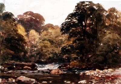 川の風景（水彩） 作： Peter de Wint