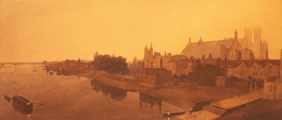 ウェストミンスター寺院とホール、国会議事堂 作： Peter de Wint