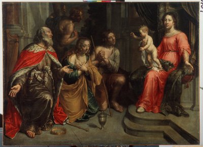 「聖母の前の罪人」 (聖母の前の罪人) ピーター (ピーター) ファン リント (1609-1690) による絵画 17 世紀 国立野外博物館 パレス ガッチナ、サンクトペテルブルク 作： Peter van Lint