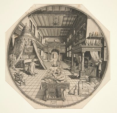ライプツィヒの錬金術師、ハインリヒ・クンラスの書庫にて 作： Peter van der Doort