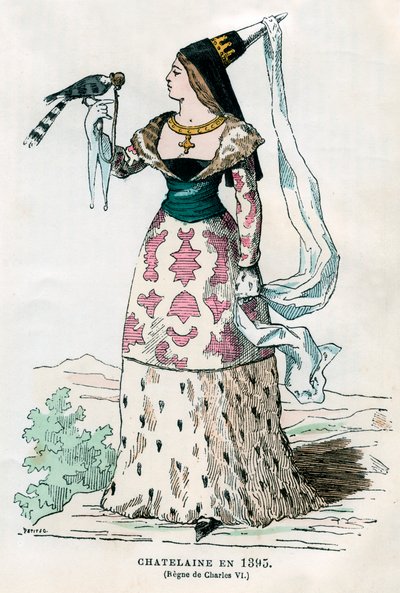 フランスのシャルル6世の時代の邸宅の貴婦人、1395 1882-1884。 作： Petit