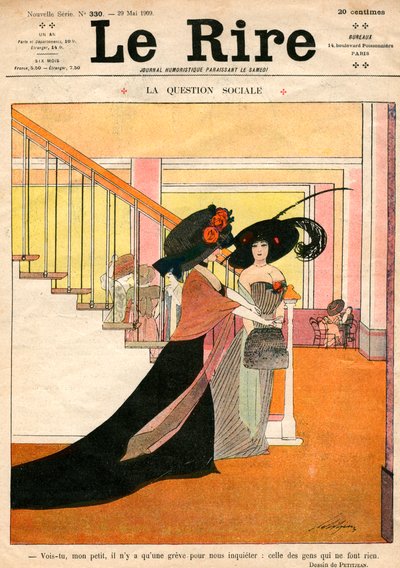 Le Rire、または笑いの表紙、1909 年 5 月 29 日 作： Petitjean