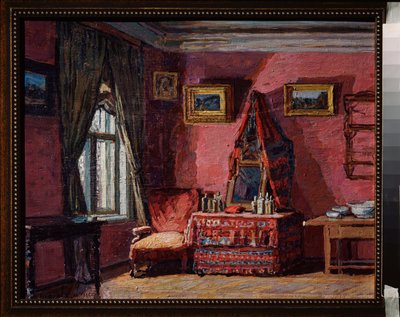 ピーター・イリッヒ・チャイコフスキーの家の寝室 作： Petr Ivanovic Petrovichev