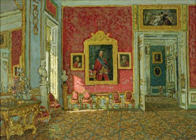 クスコボ宮殿の紫の客間、1915年頃（キャンバスに油彩） 作： Petr Ivanovic Petrovichev