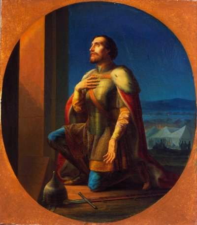 アレクサンドルネフスキー、ノヴゴロドとウラジミールの王子、1855 作： Petr Mikhailovich Shamshin