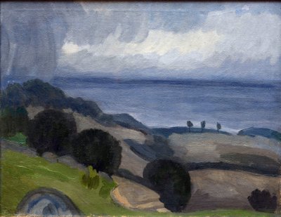 クリミアの風景。雨 par Utkin, Pyotr Savvich (1877-1934) 作： Petr Savvic Utkin