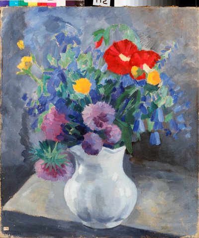 フルール (花) - Pyotr (Piotr, Petr) Savvich Utkin (Utkin) (1877-1934) 作、キャンバスにテンペラ 作： Petr Savvic Utkin