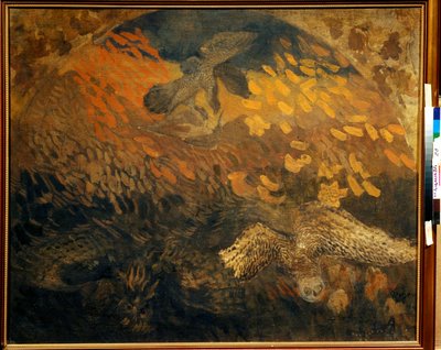 "La nuit" (夜) Peinture de Pyotr Savvich Utkin (1877-1934) カンバスにテンペラ 1904 Dim 103x124 cm プライベート・コレクション 作： Petr Savvic Utkin