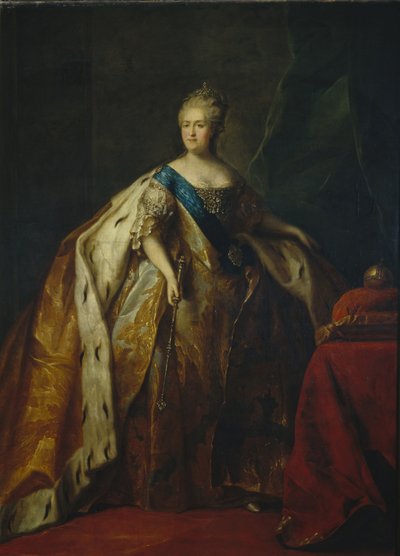 皇后キャサリン 2 世の肖像 1729-1796, 1796 作： Petro Semyonovich Drozhdin