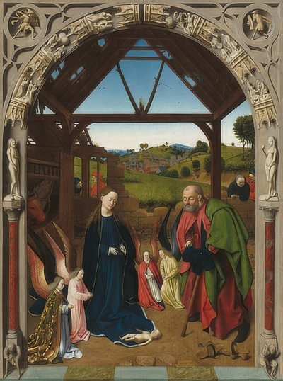 キリストの誕生。 1450年頃 作： Petrus Christus