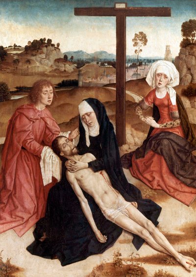 死んだキリストの嘆き、1444年頃（パネルに油彩） 作： Petrus Christus