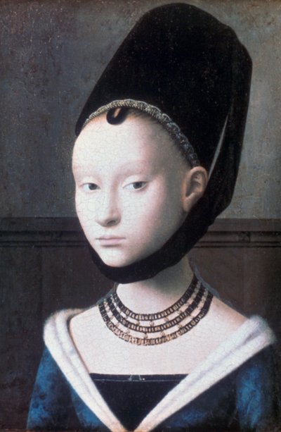 若い女の子の肖像、c1460 作： Petrus Christus