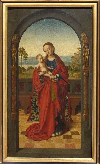 聖母子、c。 1450年。 作： Petrus Christus