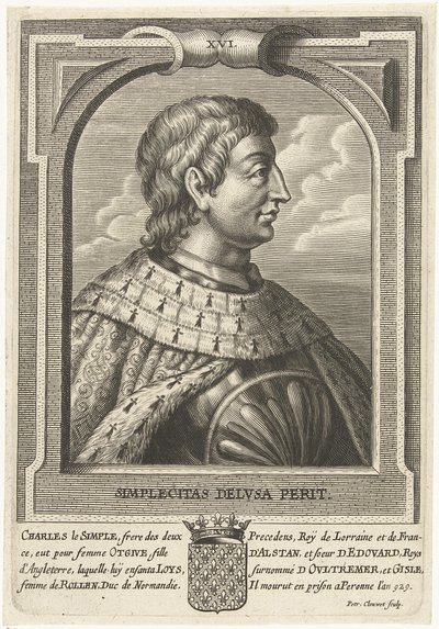 西フランシア王シャルル3世（単純王 作： Petrus Clouwet