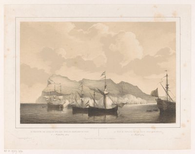 ジブラルタルの征服 英蘭艦隊によるジブラルタルの征服 1704 年 8 月 3 日 / La Prize de Gibraltar par un flotte Anglo-Neerlandaise (オブジェクトのタイトル) 作： Petrus Johannes Schotel