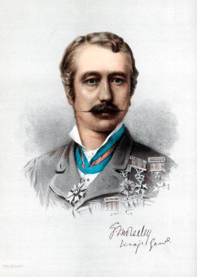 ガーネットジョセフウォルズリー、第1子爵ウォルズリー、アイルランド生まれのイギリス兵、c1890。 作： Petter and Galpin Cassell