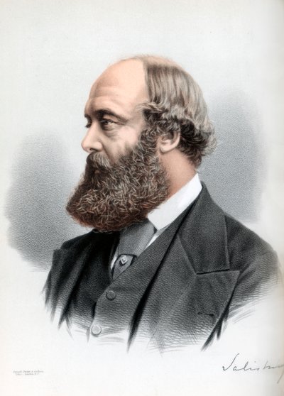 ロバートガスコインセシル、ソールズベリー第3侯爵、イギリスの政治家、首相、c1890。 作： Petter and Galpin Cassell