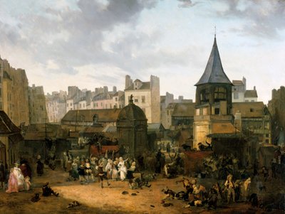明らかなフランスの相続人の誕生のお祝い、1781年1783年 作： Philibert Louis Debucourt