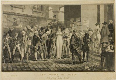 裕福な家の玄関先 作： Philibert Louis Debucourt