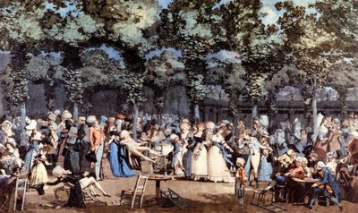 パリ、パレ・ロワイヤルでフェスト 作： Philibert Louis Debucourt