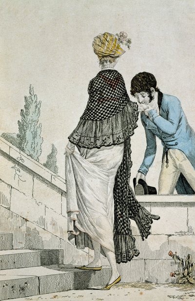 Galant scene, by Louis-Philibert Debucourt (1755-1832), engraving.フランス 作： Philibert Louis Debucourt