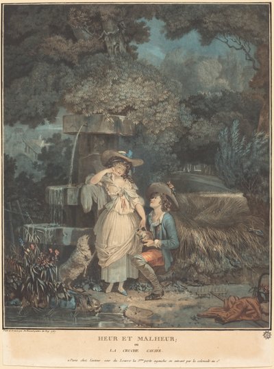 Heur et Malheur、または壊れた水差し 作： Philibert Louis Debucourt