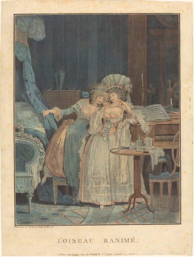 鳥が蘇る 作： Philibert Louis Debucourt
