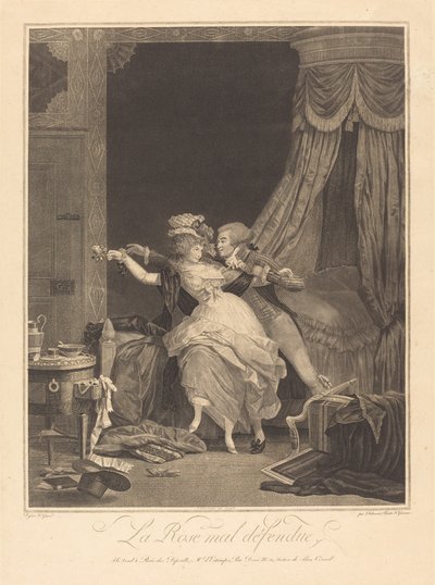 La Rose mal defue (The Poorly Defended Rose) 作： Philibert Louis Debucourt