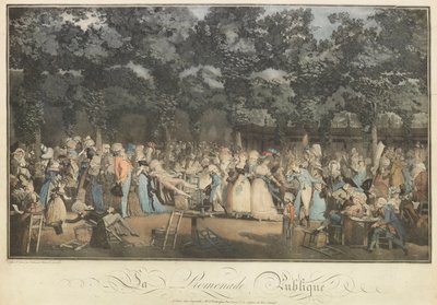 公共の遊歩道、1792年。 作： Philibert Louis Debucourt