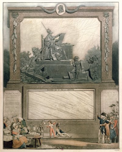 憲法の友に捧げられた1791年の国立アルマナッハ、1790年（カラーアクアチント）（詳細は485200を参照） 作： Philibert Louis Debucourt