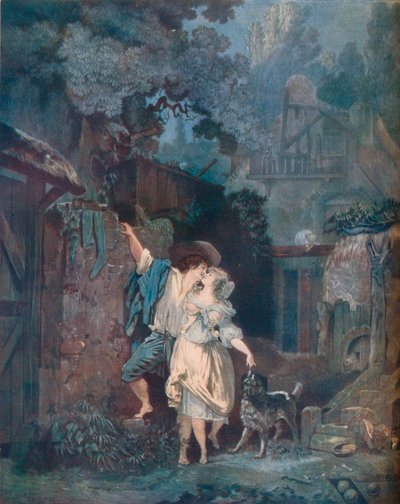 アセント、またはモーニングフェアウェルレスカレード、またはレアデューデュマタン、1787 作： Philibert Louis Debucourt