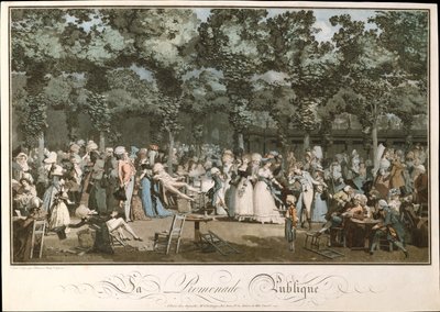 公共遊歩道、1792 作： Philibert Louis Debucourt