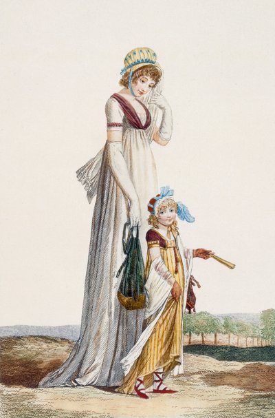 若い母と子、1800 作： Philibert Louis Debucourt