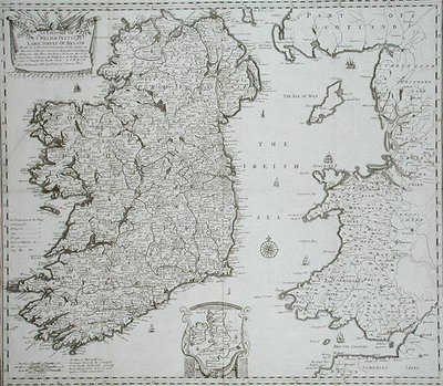 ウィリアム・ペティ卿のアイルランド大調査のエピトーム、サットン・ニコルズの彫刻、1689年発行（彫刻） 作： Philip (after) Lea