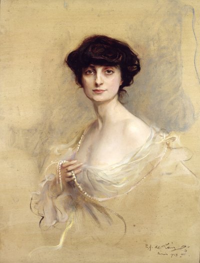 アンナ・ド・ノアイユ (1876-1933) 1913 (キャンバスに油彩) 作： Philip Alexius de Laszlo
