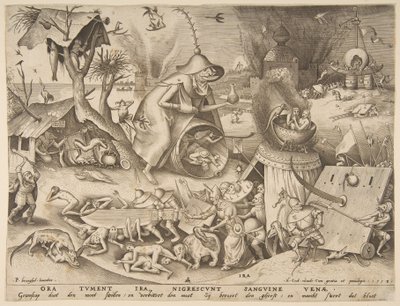 怒りアイラ、シリーズ「七つの大罪」、1558年。 作： Philip Galle