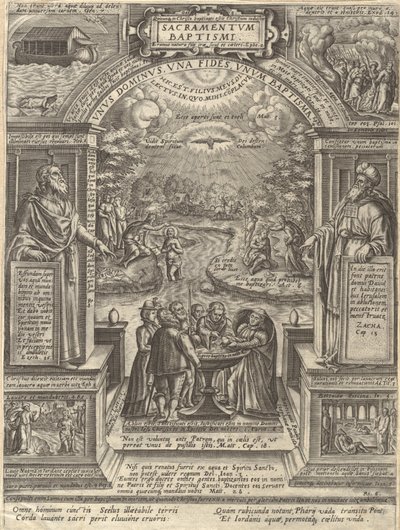洗礼、シリーズ「七つの秘跡」より、1576., 1576. 作： Philip Galle