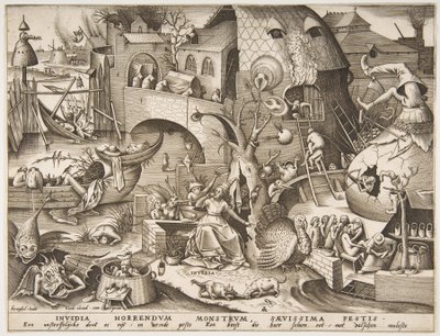 七つの大罪からの羨望の証言、1558。 作： Philip Galle