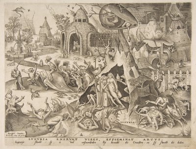 七つの大罪からの欲望の贅沢、1558。 作： Philip Galle