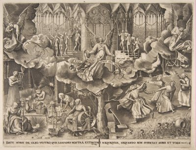 賢者と愚かな処女の寓話、約。 1560-63。 作： Philip Galle
