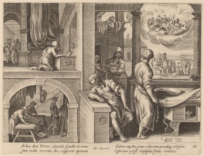 聖ペテロのビジョン 作： Philip Galle after Jan van der Straet