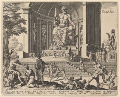 Olympia Jovis Simulacrum (オリンピアの木星像) 作： Philip Galle, after Maerten van Heemskerck