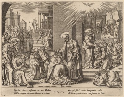 サマリアの人々は神の言葉を受け入れる 作： Philip Galle after Maerten van Heemskerck