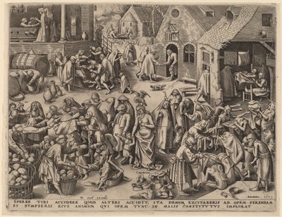 チャリティー 作： Philip Galle after Pieter Bruegel the Elder