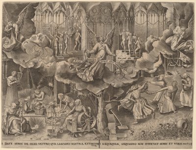 賢い乙女と愚かな乙女のたとえ 作： Philip Galle after Pieter Bruegel the Elder