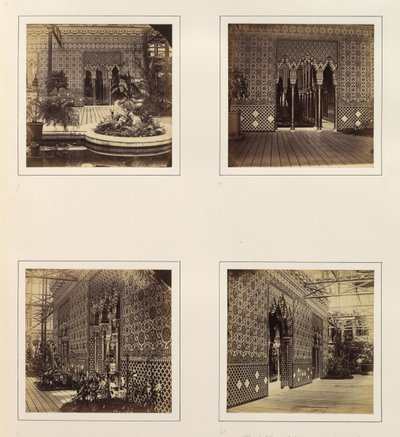 [アルハンブラ コートの正面、アルハンブラ コートへの入り口、... の側面図、ca. 1859年。 作： Philip Henry Delamotte.