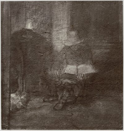 レンブラント「読書する老人」 作： Philip Henry Delamotte