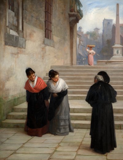 彼の敬意、1876 作： Philip Hermogenes Calderon